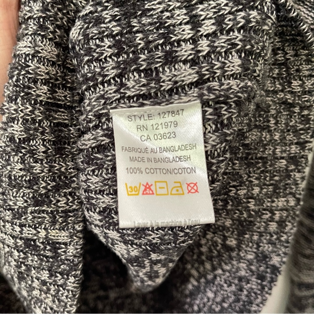Projek Raw Cotton black grey white pepper marled pullover sweater Large - Picture 7 of 7